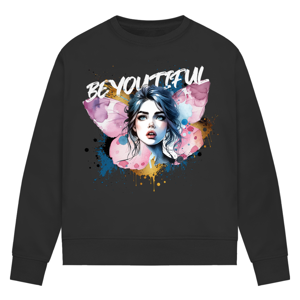 Damen Premium Bio Sweatshirt Butterfly