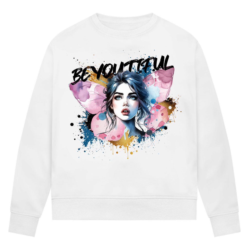 Damen Premium Bio Sweatshirt Butterfly