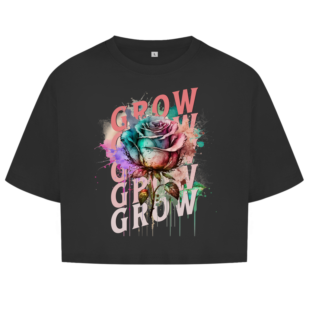 Damen Oversize Crop Top Grow