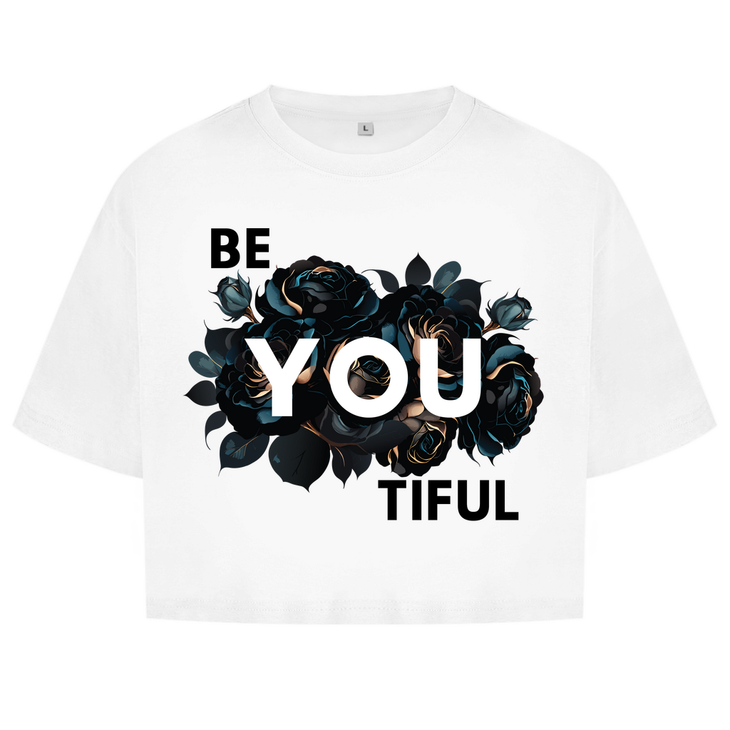 Damen Oversize Crop Top Rose