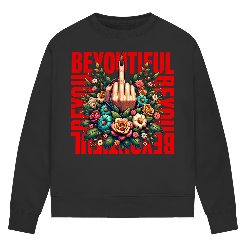 Damen Premium Bio Sweatshirt BEYOUTIFUL F*CK OFF