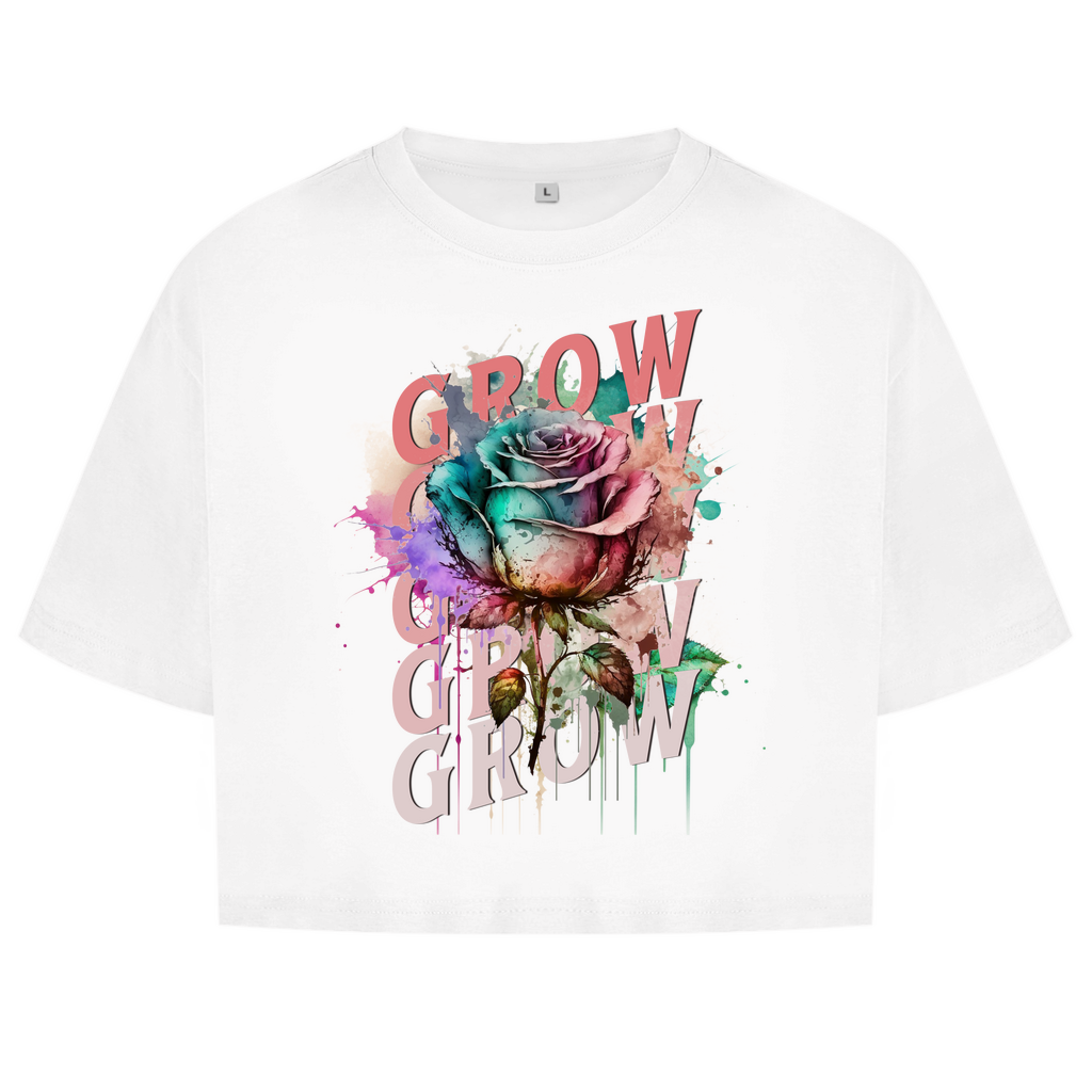 Damen Oversize Crop Top Grow